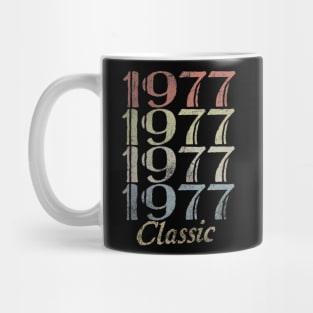 43rd Birthday Gift 43 Years Old Retro Vintage 1977 Classic Mug